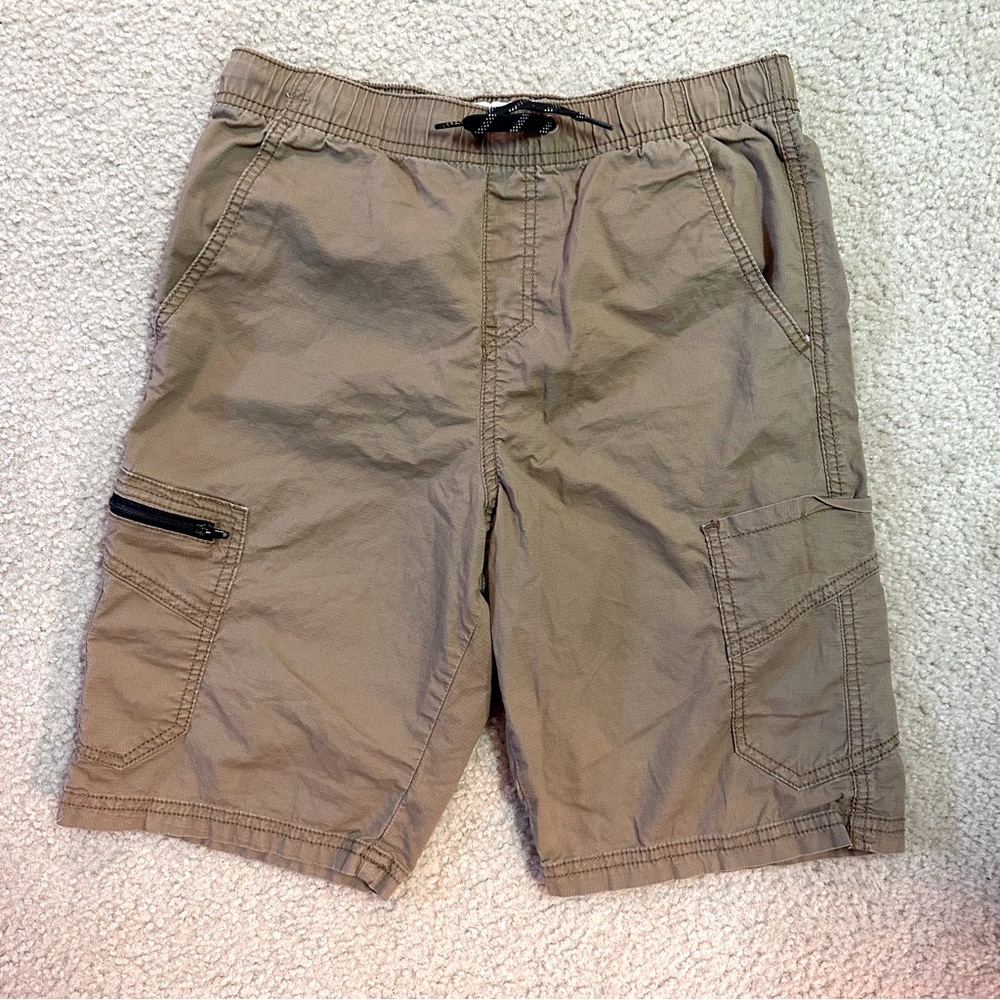 True Craft khaki elastic shorts boys with drawstring L 14-16